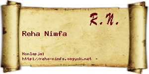 Reha Nimfa névjegykártya